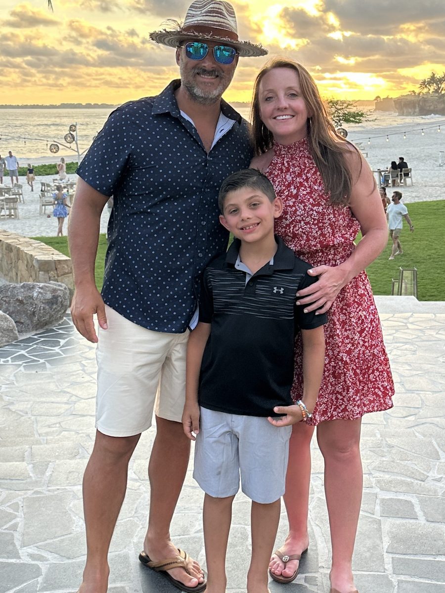 Michael Podina with his family