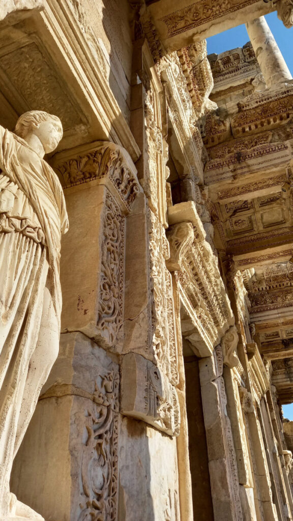 Columns, statues, reliefs and inscriptions from the ancient city of Ephesus